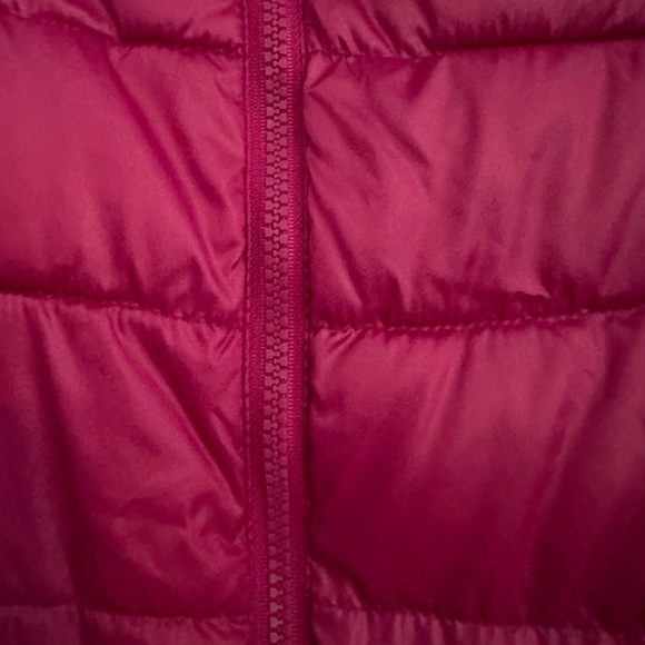 Puffer coat above the knee , 3/4 sleeves, pink. - Picture 6 of 6